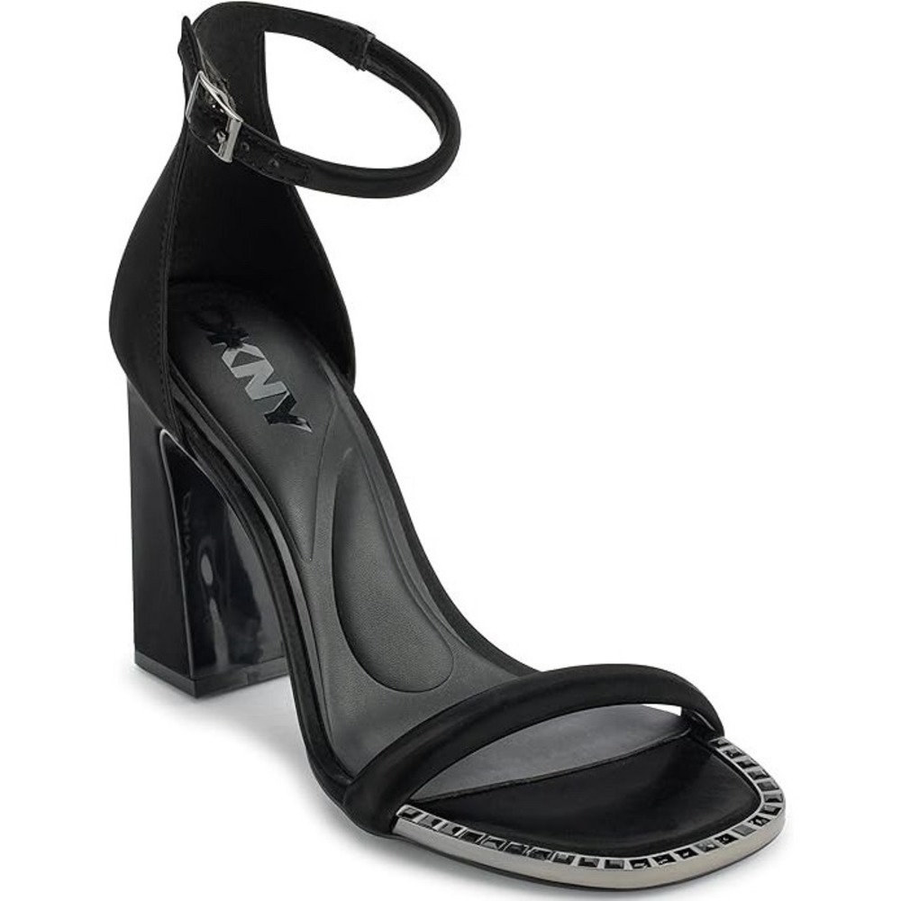 DKNY Women's Waylin Sqaure Toe Ankle Strap Block Heel S930